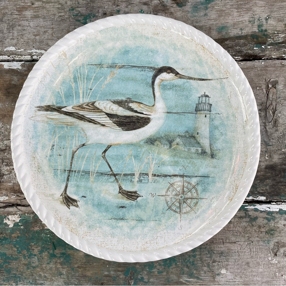 Certified International Shore Birds ceramic plate beach coastal